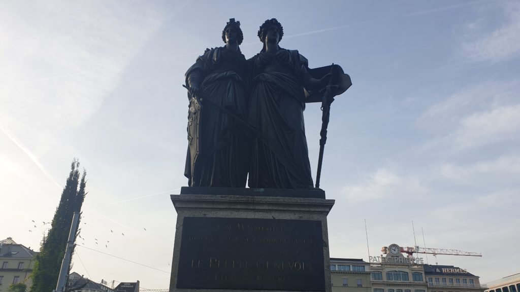 Monument national, inauguré en 1869 qui commémore l'entrée de Genève dans la Confédération